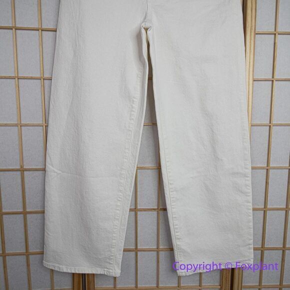 NEW Madewell The Perfect Vintage Wide-Leg Crop Jean Tile White, 27 - Picture 3 of 14